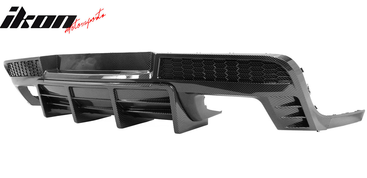 2014-2015 Chevy Camaro Black Rear Diffuser + Quad Exhaust Tips
