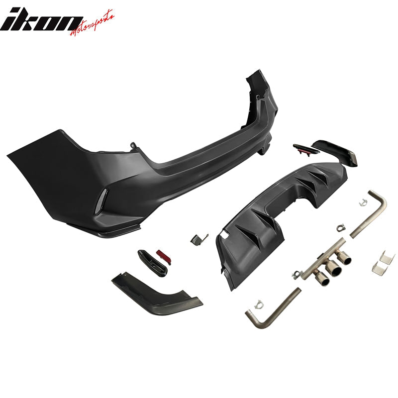 2022-2024 Honda Civic EX Touring Rear Bumper Cover Set + Exhaust Pipe