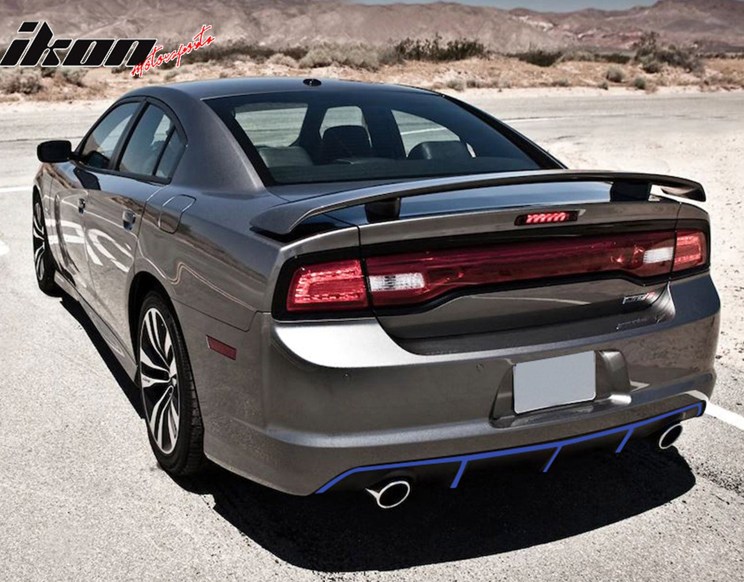 2012-2014 Dodge Charger OE Style Rear Diffuser + Reflective Tape