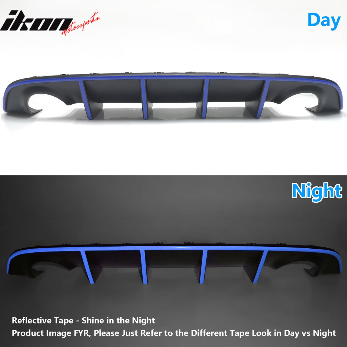 2012-2014 Dodge Charger OE Style Rear Diffuser + Reflective Tape