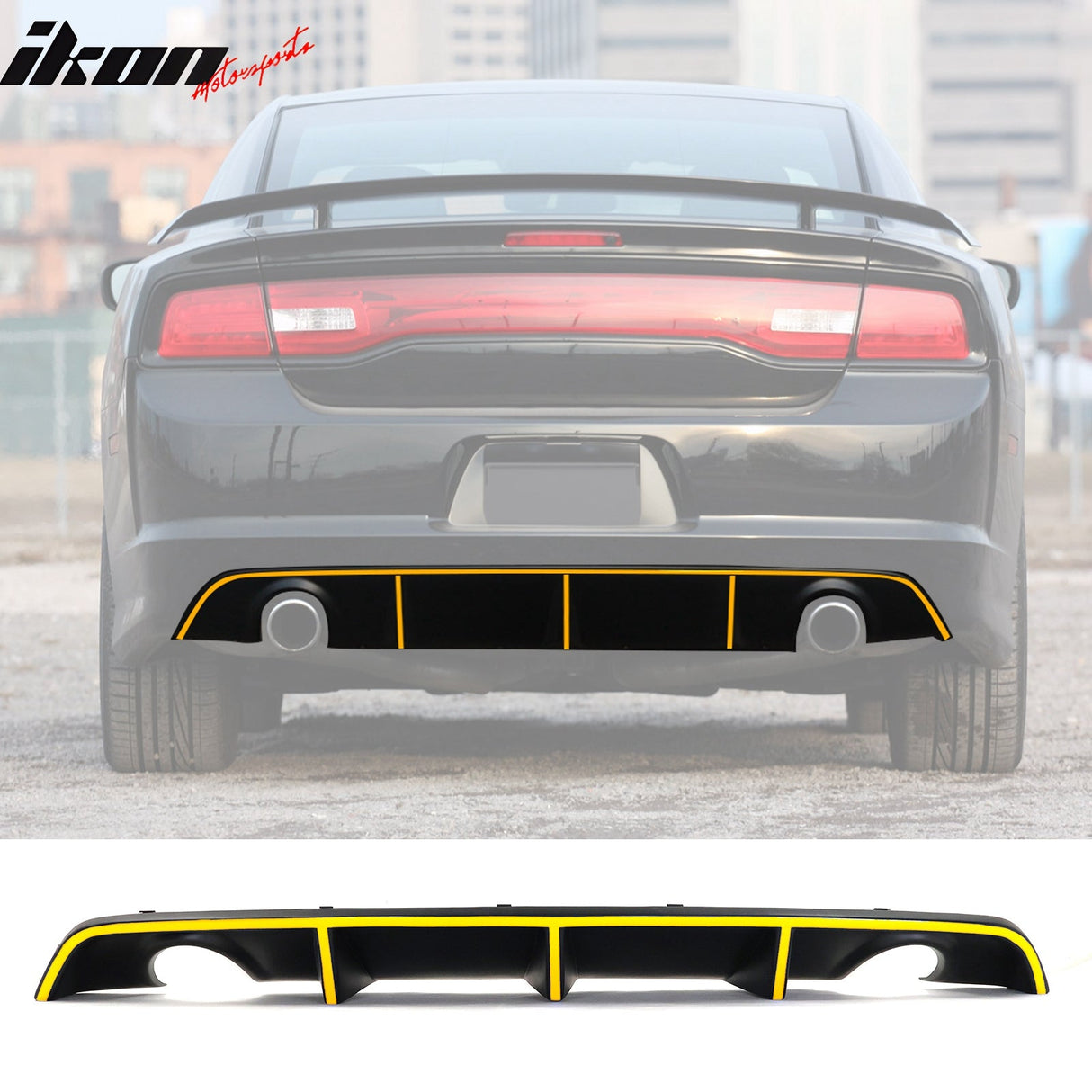 2012-2014 Dodge Charger OE Style Rear Diffuser + Reflective Tape
