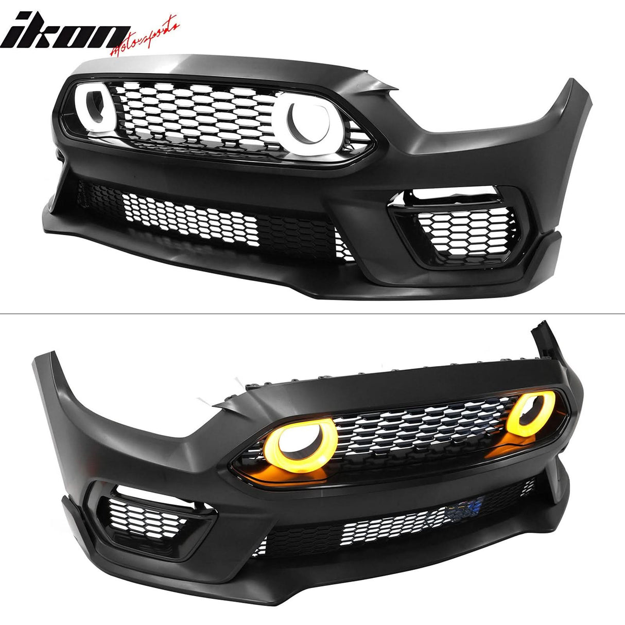 2015-2017 Ford Mustang Front Bumper Cover W/ Chin Lip LED Grille