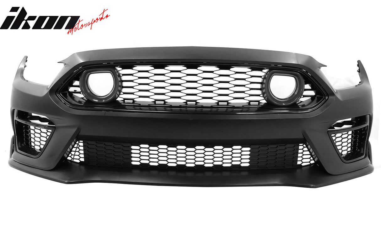 2015-2017 Ford Mustang Front Bumper Cover W/ Chin Lip LED Grille