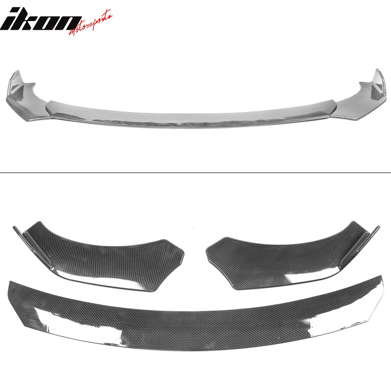 Honda Civic 62"-66" 3PCS A Style Black Front Lip with Strut Rods