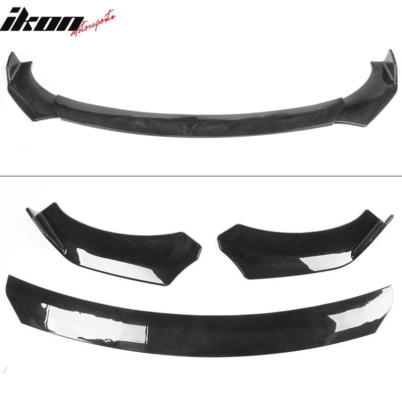 Honda Civic 62"-66" 3PCS A Style Black Front Lip with Strut Rods