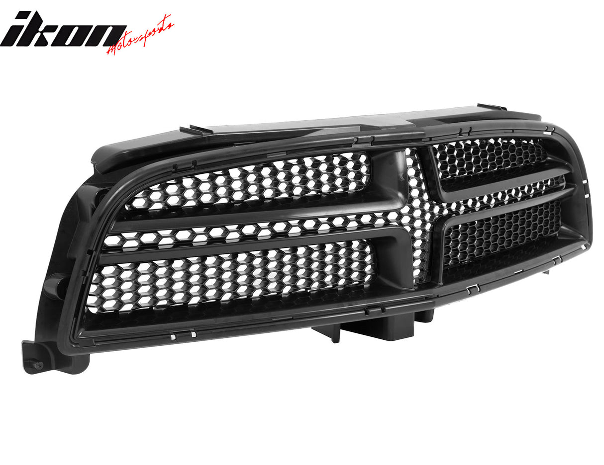 2011-2014 Dodge Charger Front Bumper Conversion Grilles SRT8 Style Bla