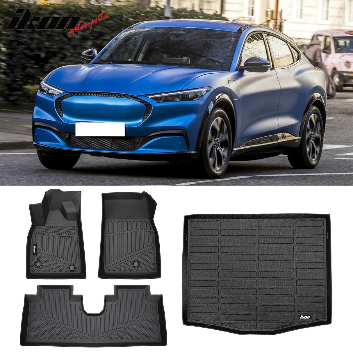 2021-2024 Ford Mustang Mach-E 3D All Weather Floor Mats Trunk Mat TPE