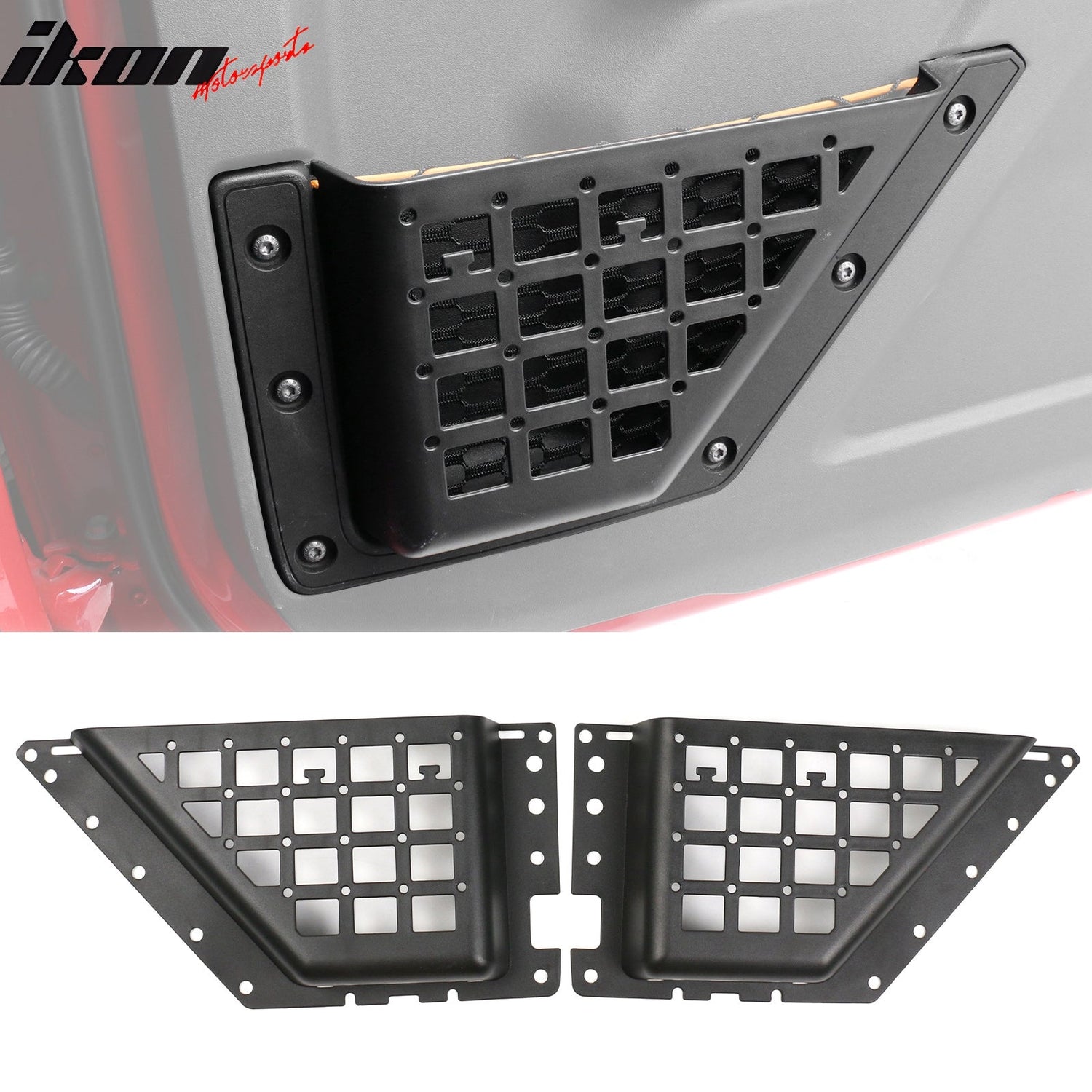 2021-2025 Ford Bronco 4-Door Black Door Storage Pocket Box ABS 4PCS