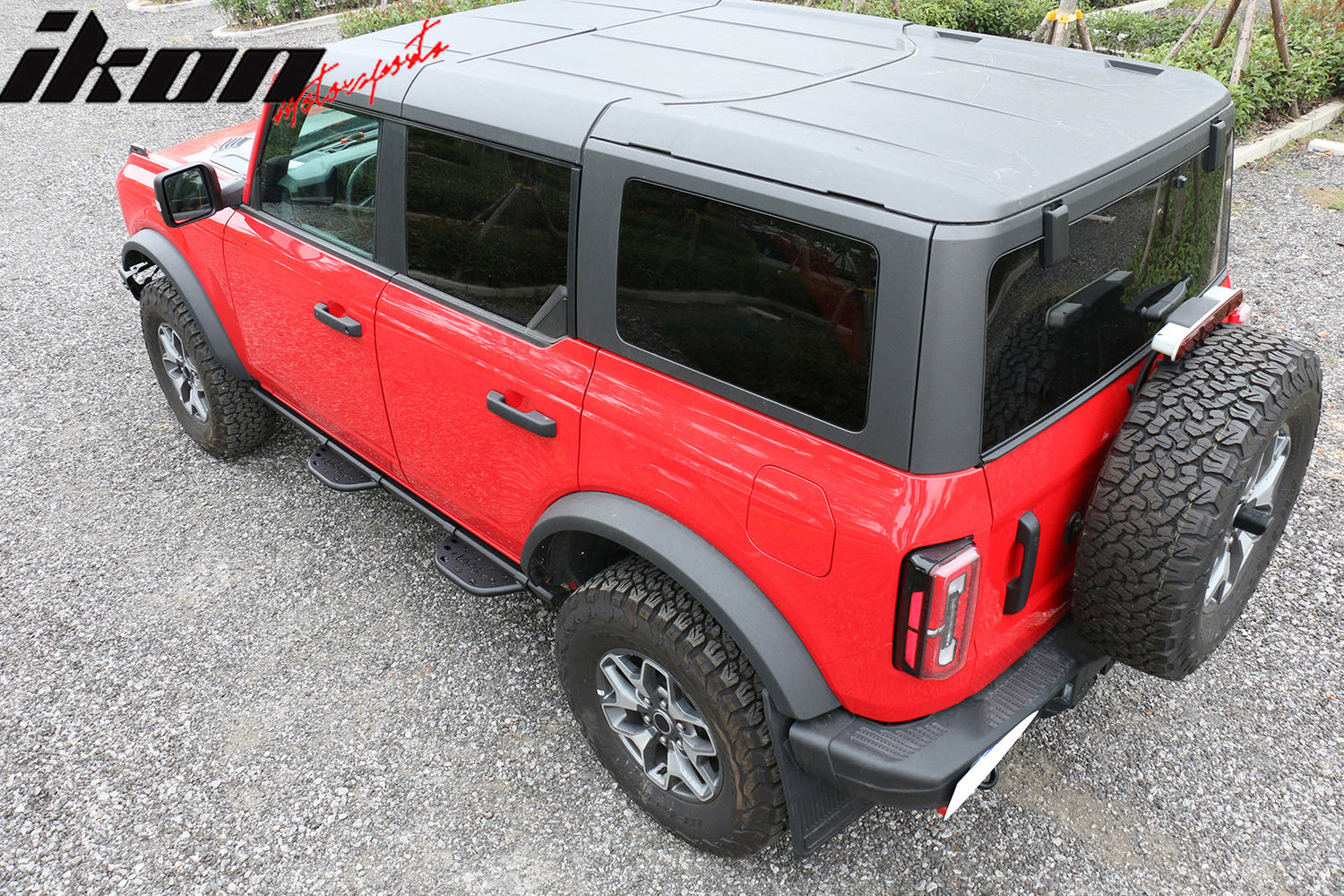 2021-2025 Ford Bronco 4 Door Black Rock Rail Side Step Tungsten Steel