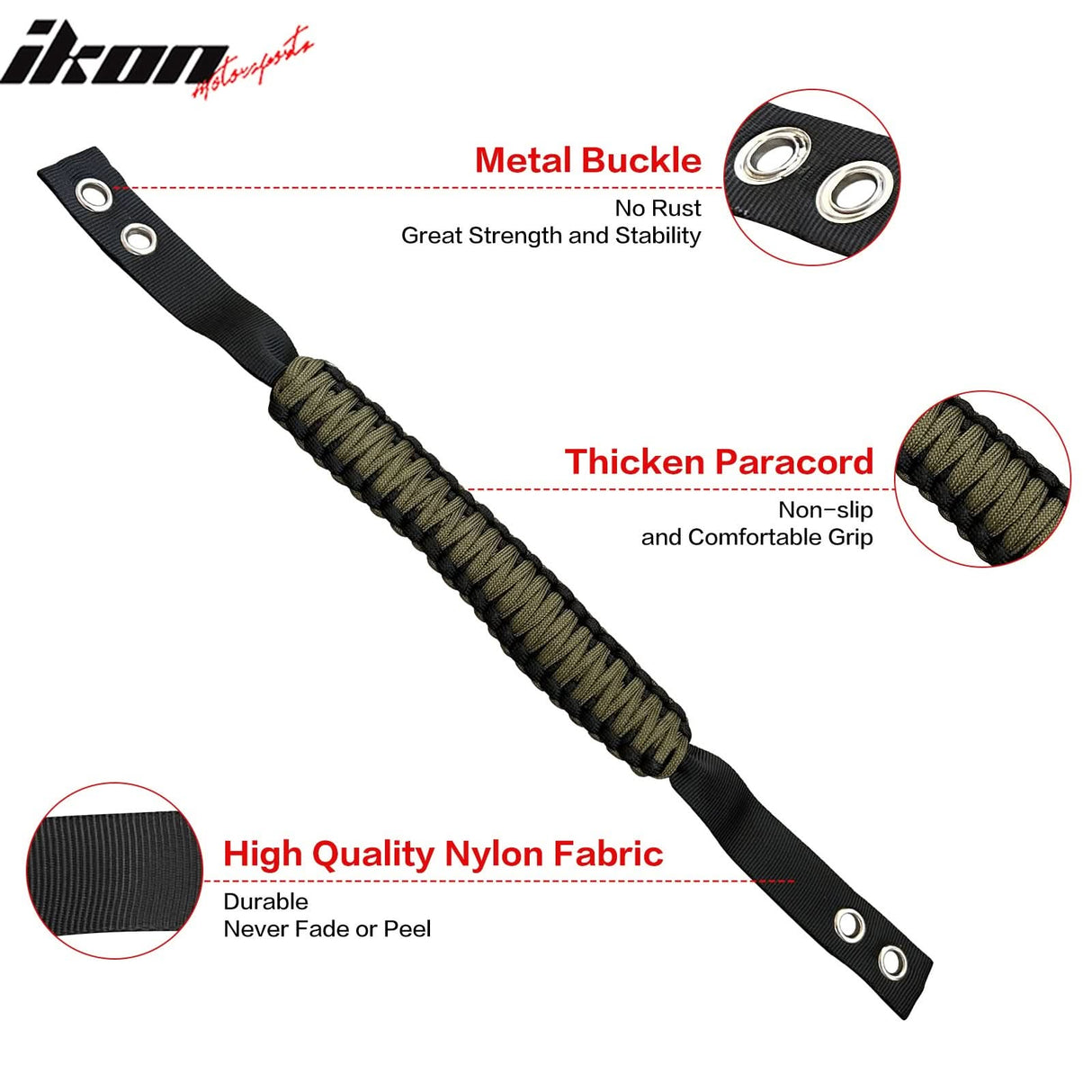 2021-2025 Ford Bronco 2/4Dr 2PC Nylon Roll Bar Grab Handles Grip