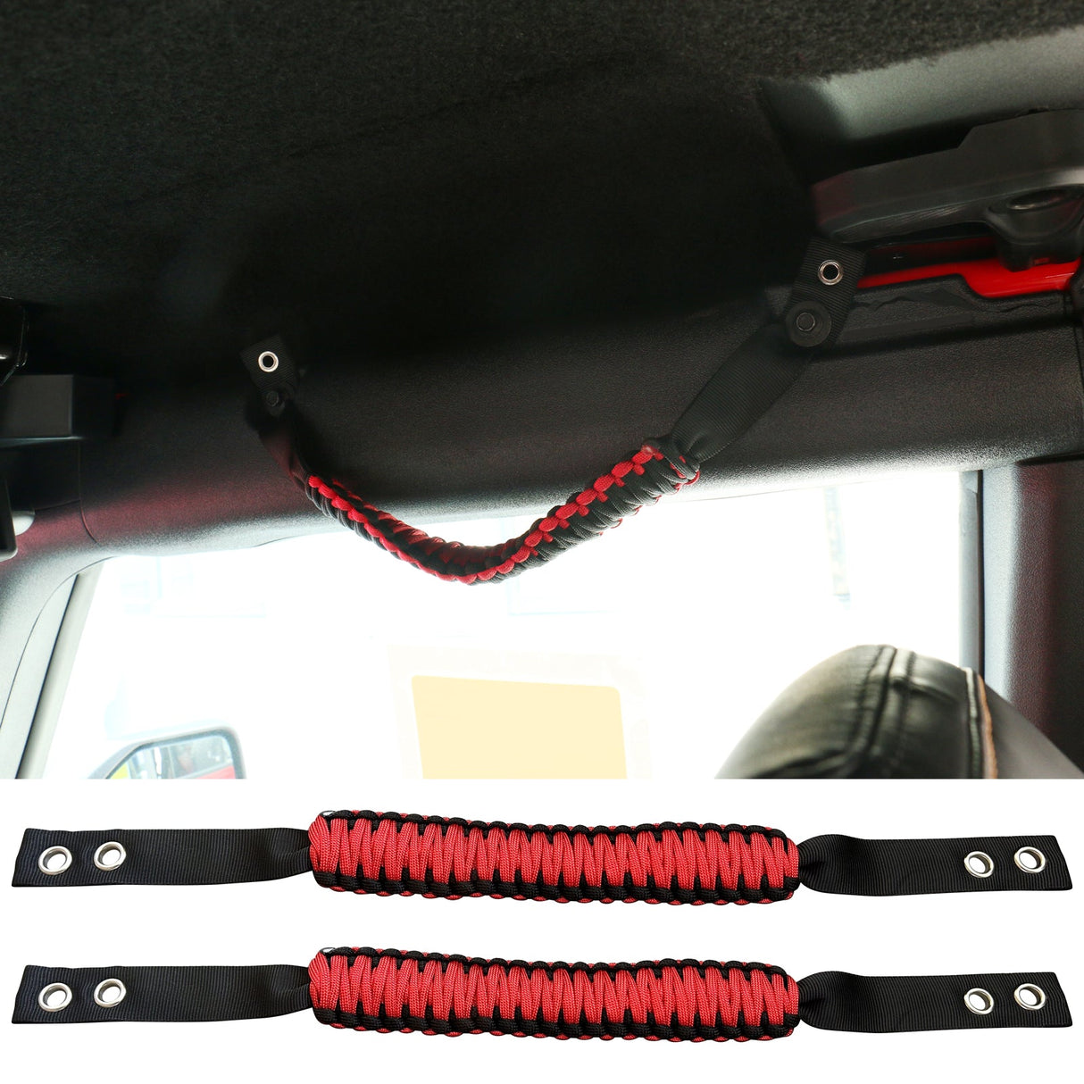 2021-2025 Ford Bronco 2/4Dr 2PC Nylon Roll Bar Grab Handles Grip