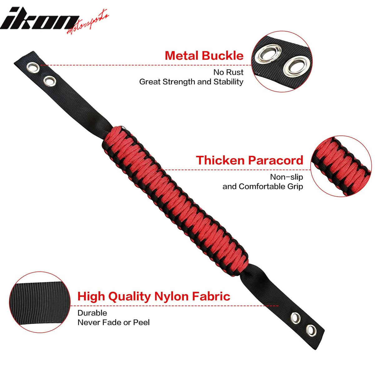 2021-2025 Ford Bronco 2/4Dr 2PC Nylon Roll Bar Grab Handles Grip