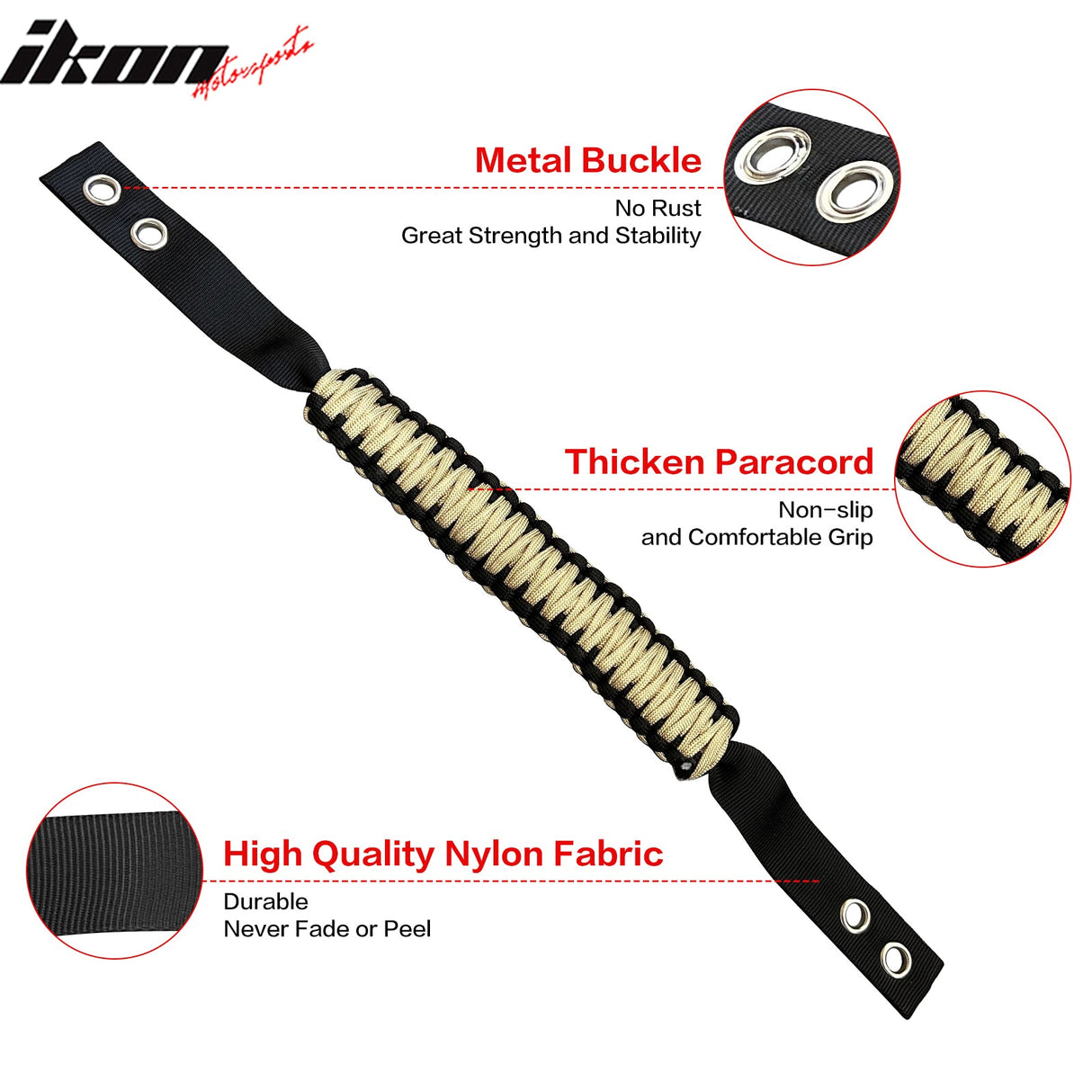 2021-2025 Ford Bronco 2/4Dr 2PC Nylon Roll Bar Grab Handles Grip