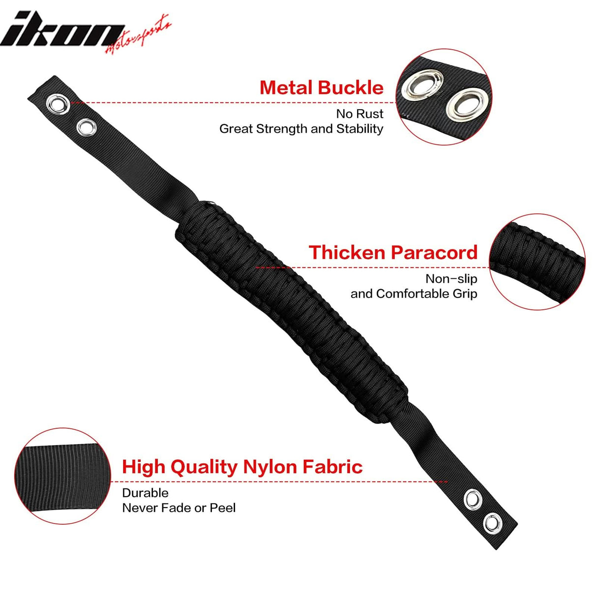 2021-2025 Ford Bronco Headrest Handle + Roll Bar Grab Nylon 4PCS