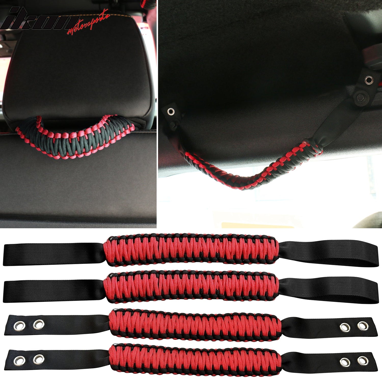 2021-2025 Ford Bronco Headrest Handle + Roll Bar Grab Nylon 4PCS