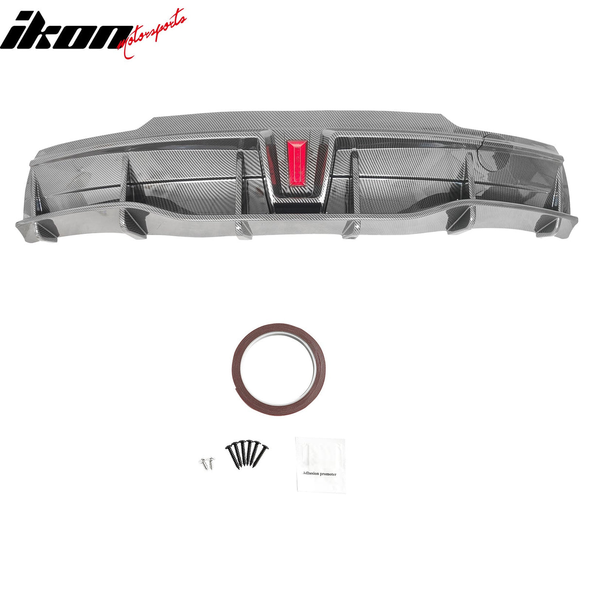 2020-2024 Tesla Y IKON Carbon Fiber Print Rear Lip W/ Rear Aprons PP