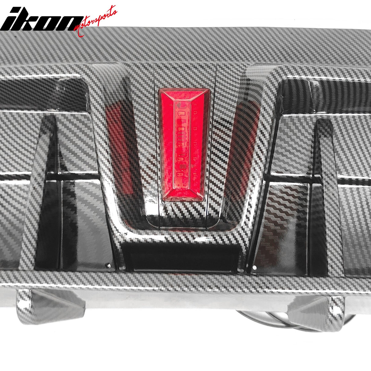 2020-2024 Tesla Y IKON Carbon Fiber Print Rear Lip W/ Rear Aprons PP