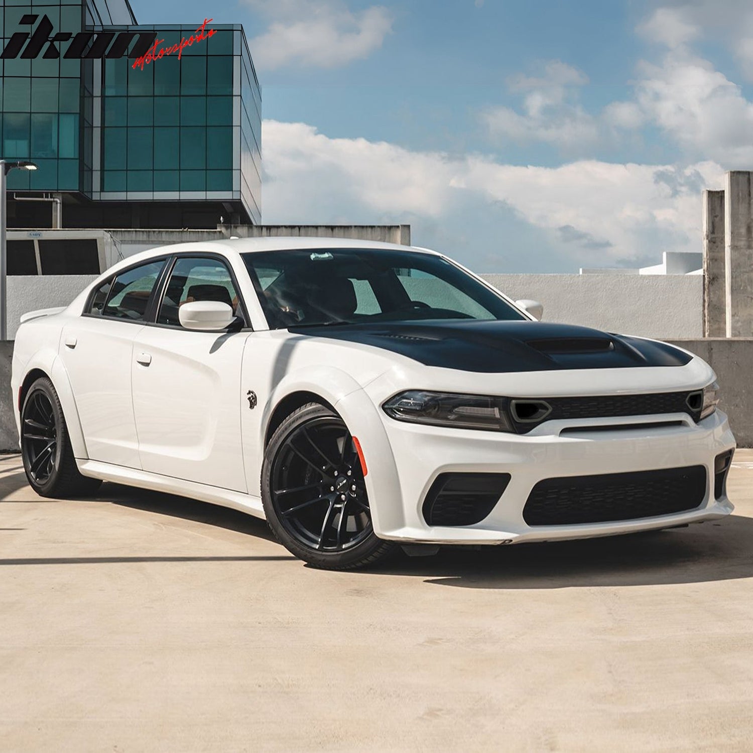 2020-2023 Dodge Charger SRT Widebody Style Smoke LED Mesh Grille ABS