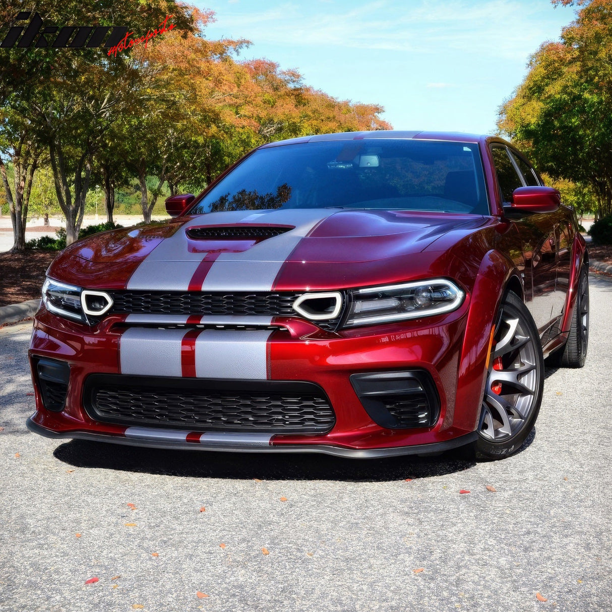 2020-2023 Dodge Charger SRT Widebody Style Smoke LED Mesh Grille ABS