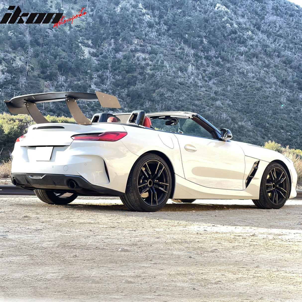 Universal 65'' GT Trunk Spoiler V1 Brackets V4A Legs + V4D Plates ABS