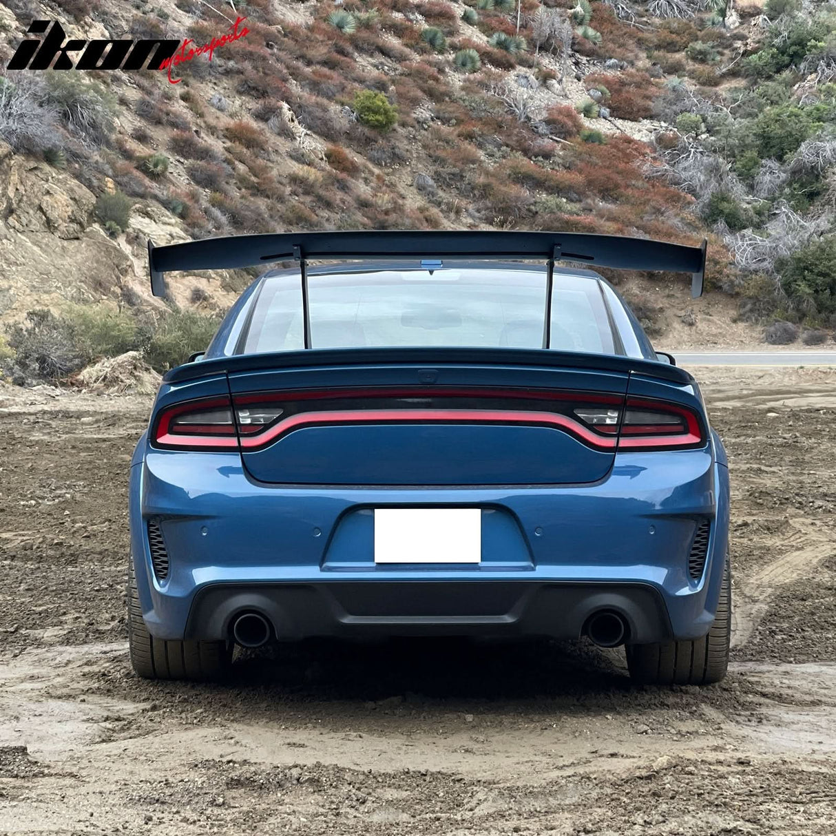 Universal 57'' GT Trunk Spoiler V1 Brackets V4B Legs + V4D Plates ABS