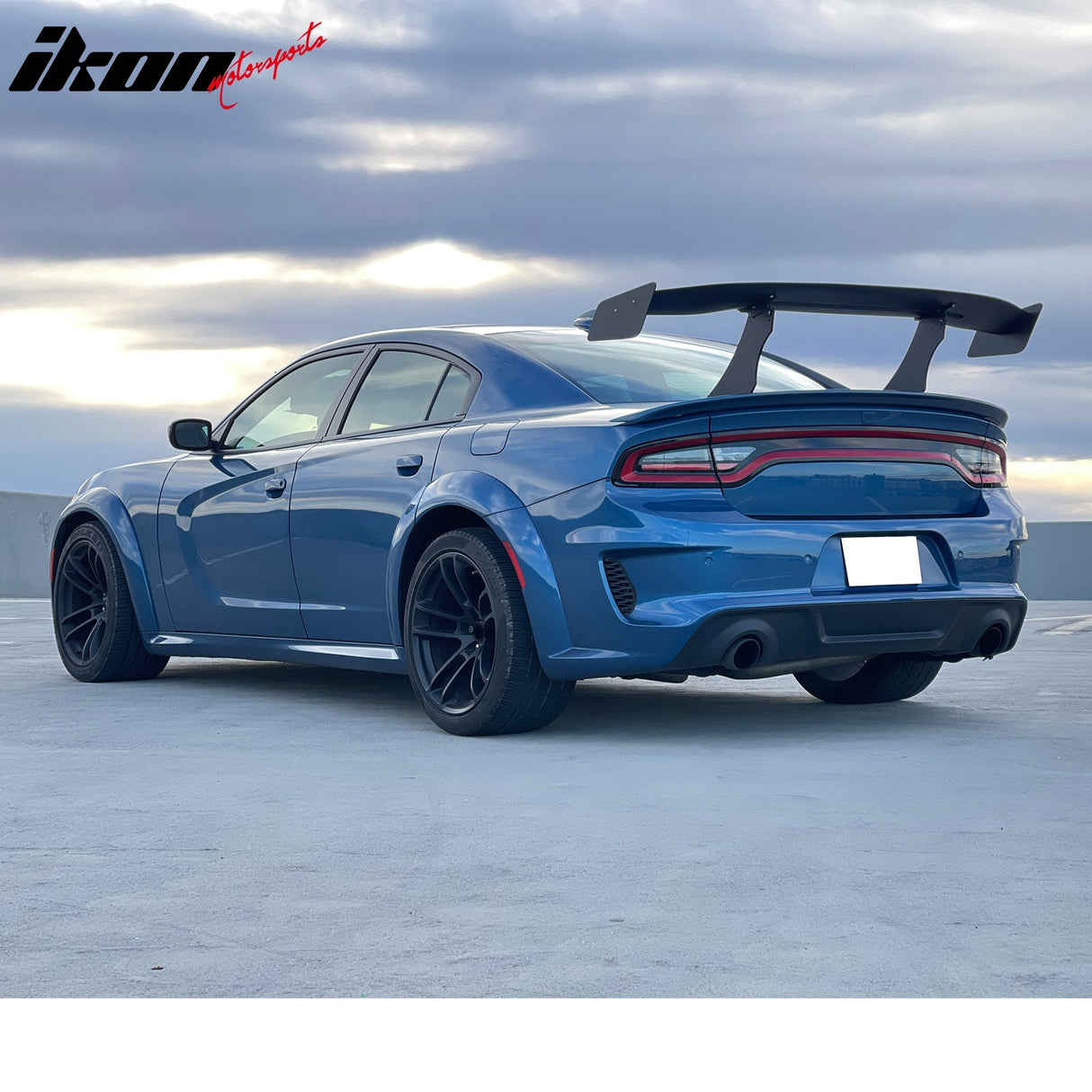 Universal 65'' GT Trunk Spoiler V1 Brackets V4B Legs + V4D Plates ABS