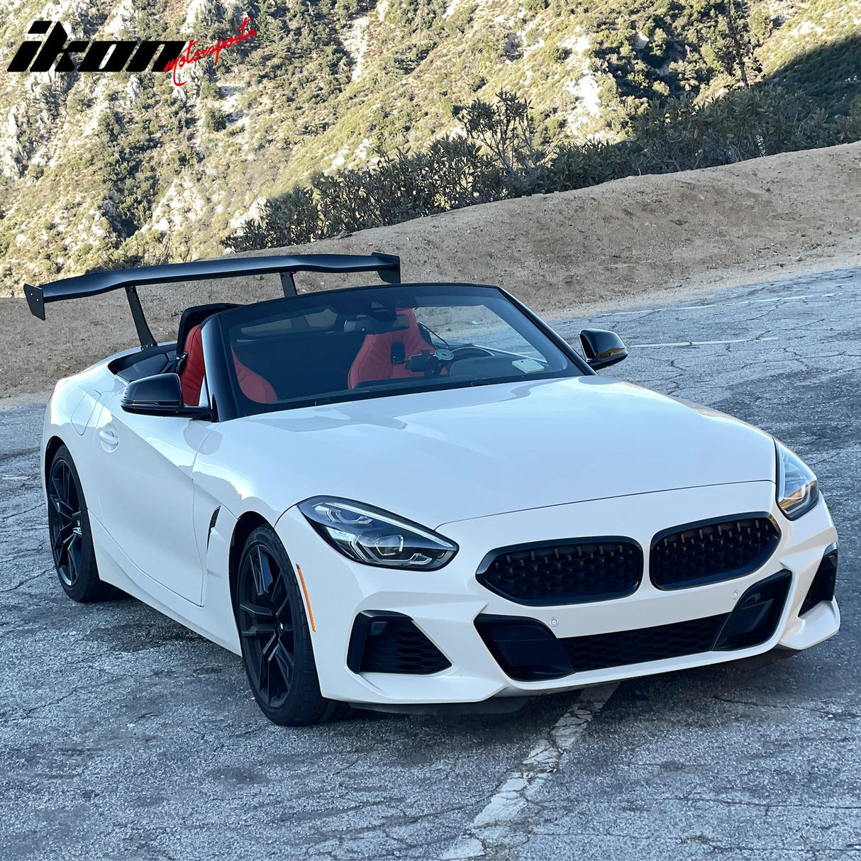 Universal 65'' GT Trunk Spoiler V1 Brackets V4C Legs + V4A Plates ABS