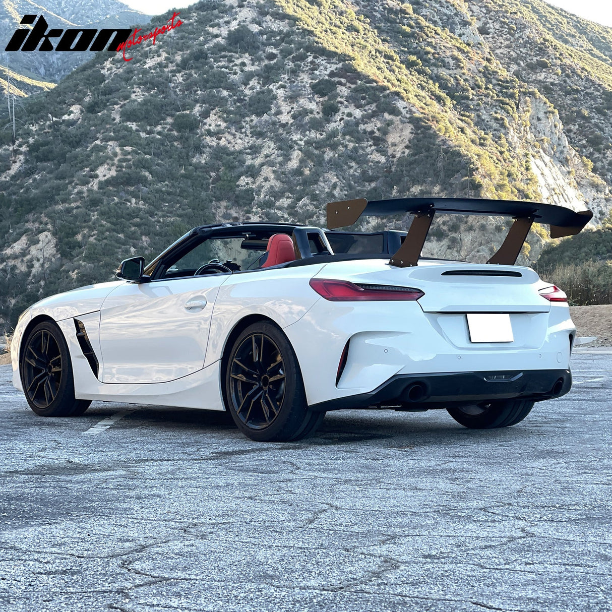 Universal 65'' GT Trunk Spoiler V1 Brackets V4C Legs + V4A Plates ABS