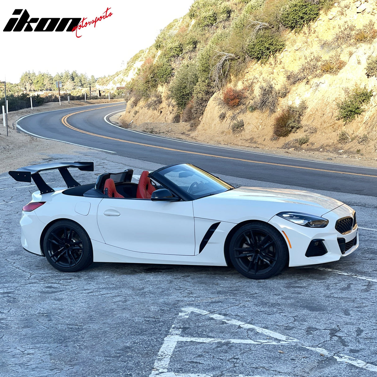 Universal 65'' GT Trunk Spoiler V1 Brackets V4C Legs + V4A Plates ABS