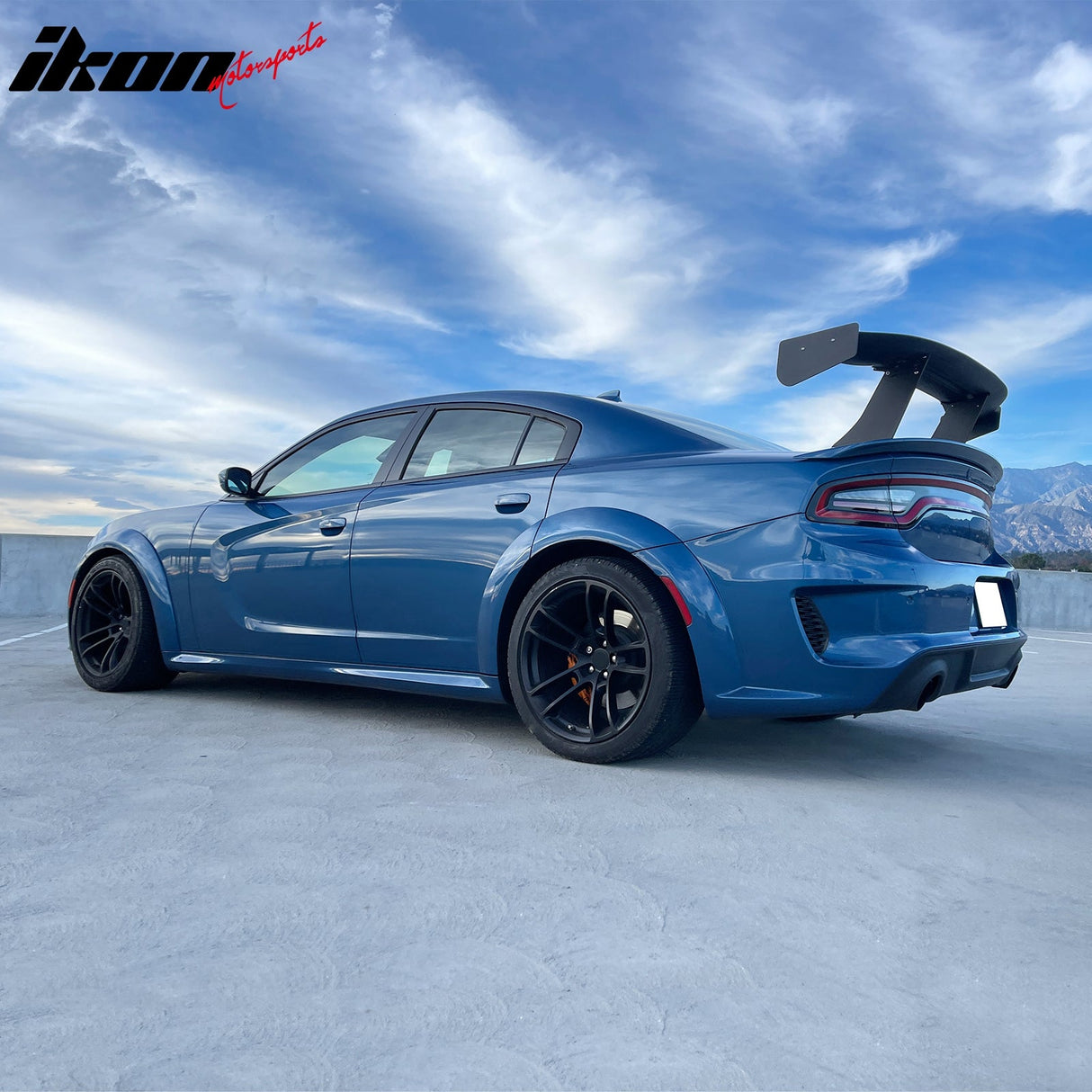 Universal 65'' GT Trunk Spoiler V1 Brackets V4C Legs + Side Plates ABS