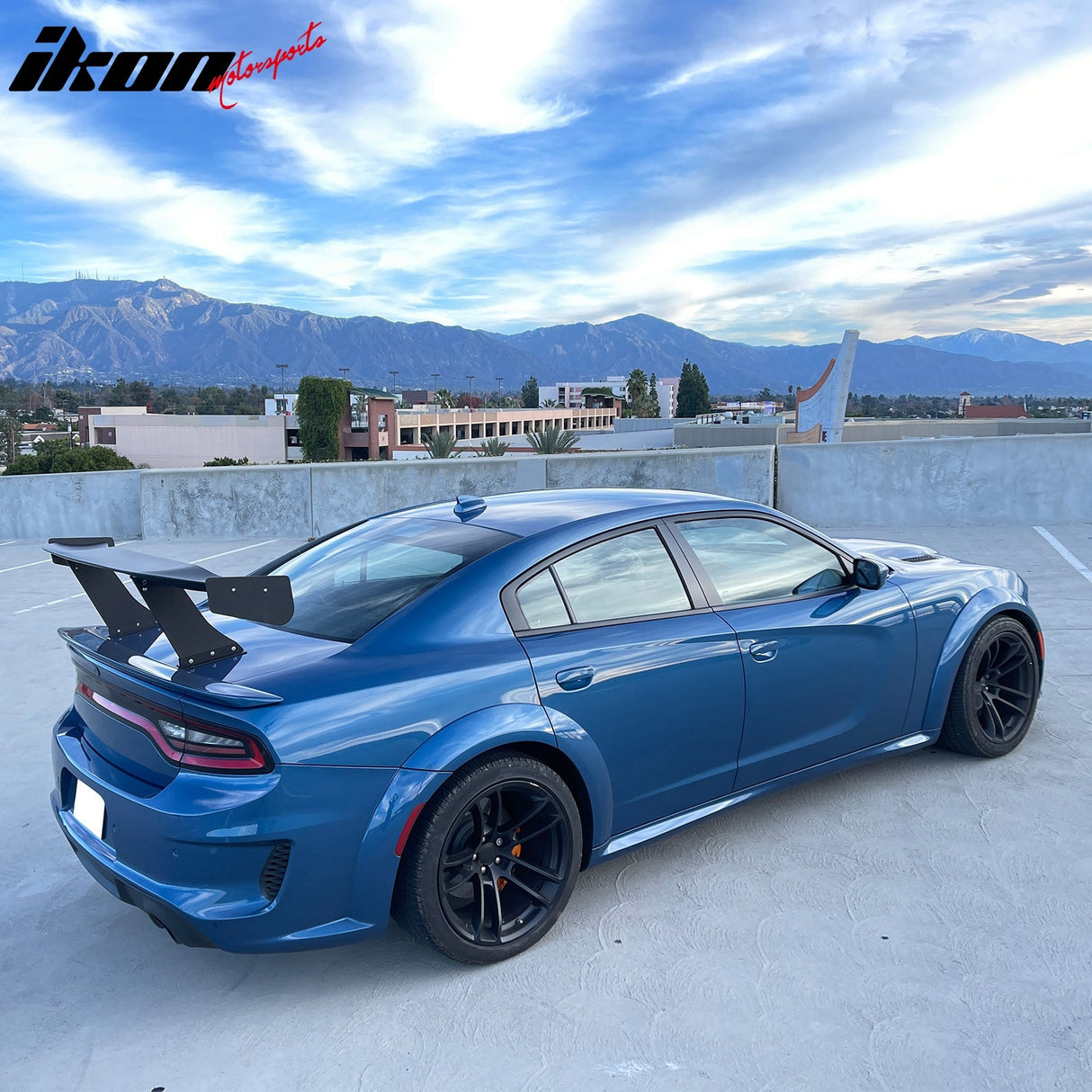 Universal 65'' GT Trunk Spoiler V1 Brackets V4C Legs + Side Plates ABS