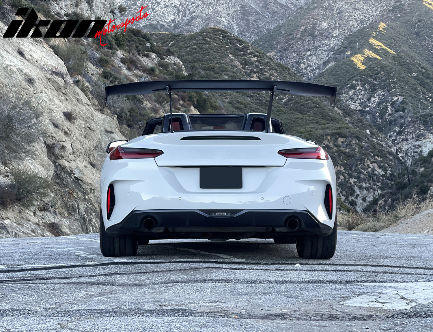 Universal 61'' GT Trunk Spoiler V1 Brackets V4D Legs + V4A Plates ABS