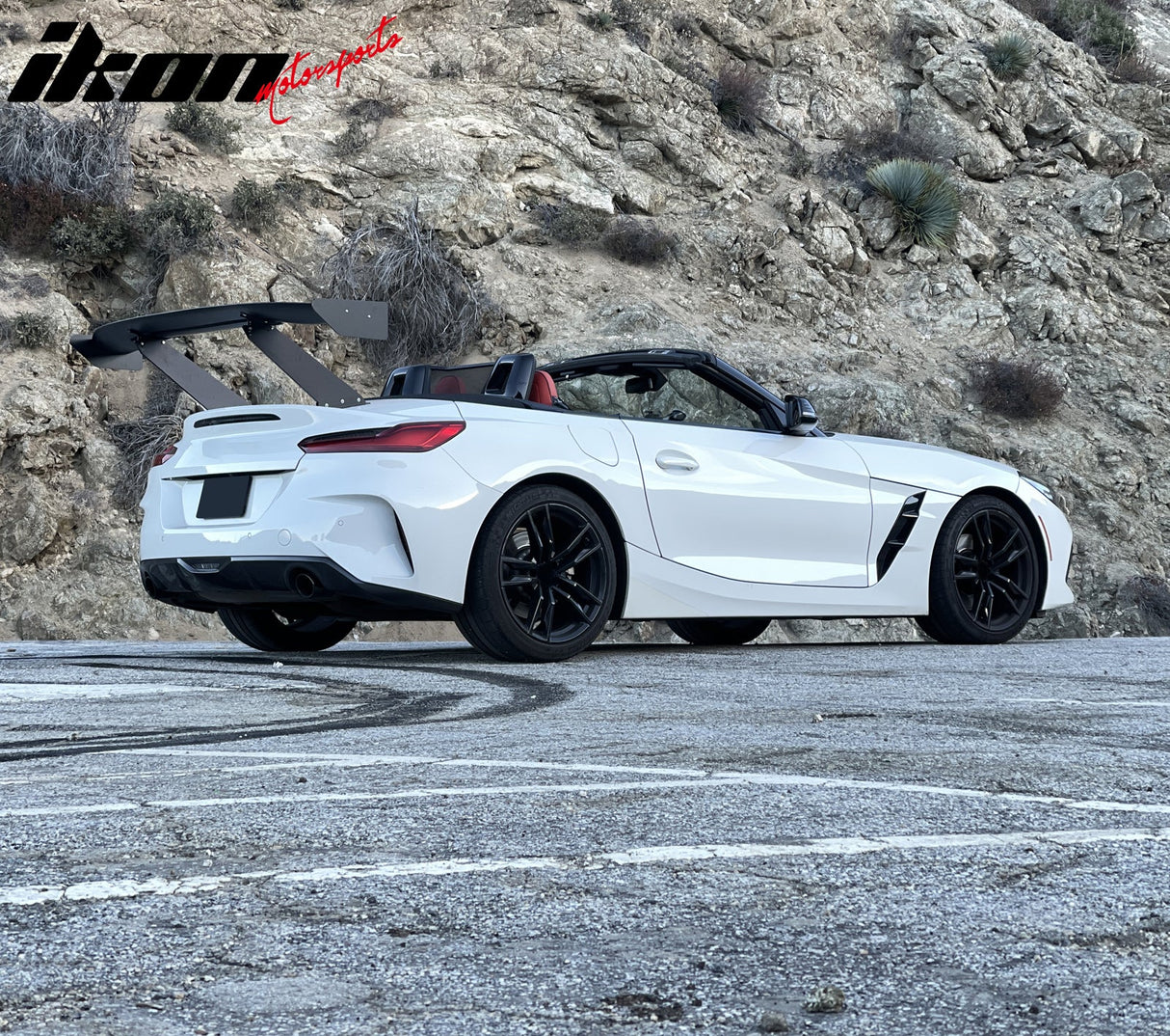 Universal 65'' GT Trunk Spoiler V1 Brackets V4D Legs + V4A Plates ABS