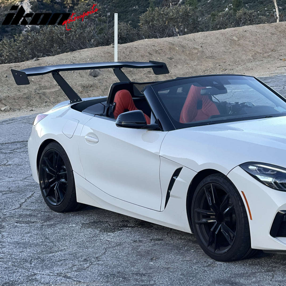 Universal 57'' GT Trunk Spoiler V1 Brackets V4D Legs + Side Plates ABS