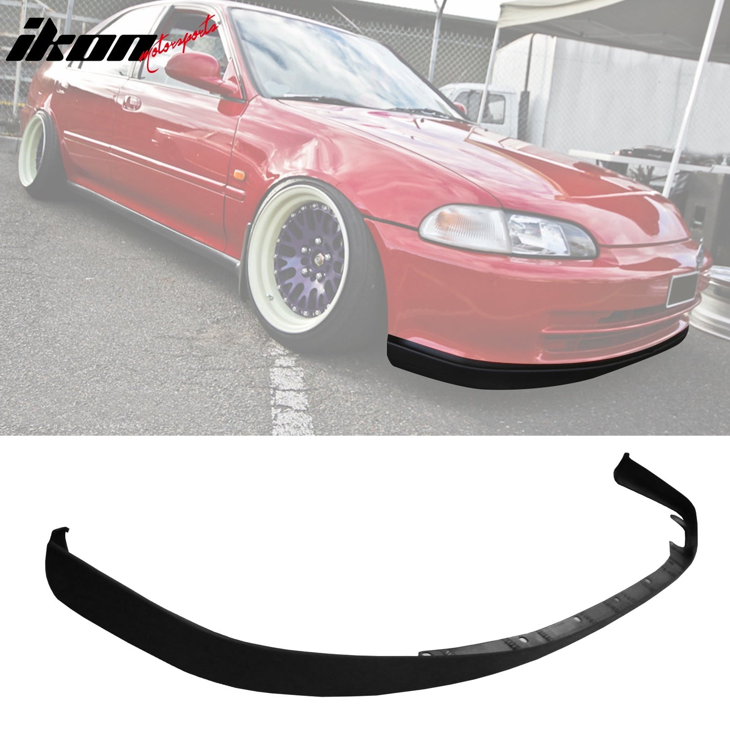 Rear Diffuser & Front Lip For 1992-1995 Honda Civic PU Unpainted