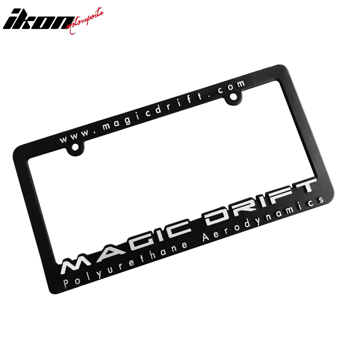 Universal Fitment Rear License Plate Frames JDM Style PU Black
