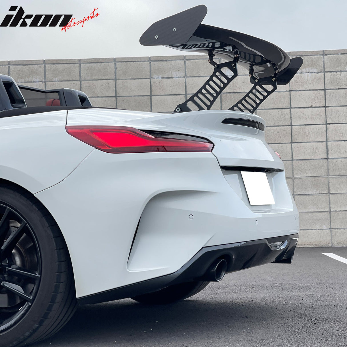 56"Inch GT Style Trunk Spoiler V1 Side Plates V3 Legs 3D Carbon Fiber