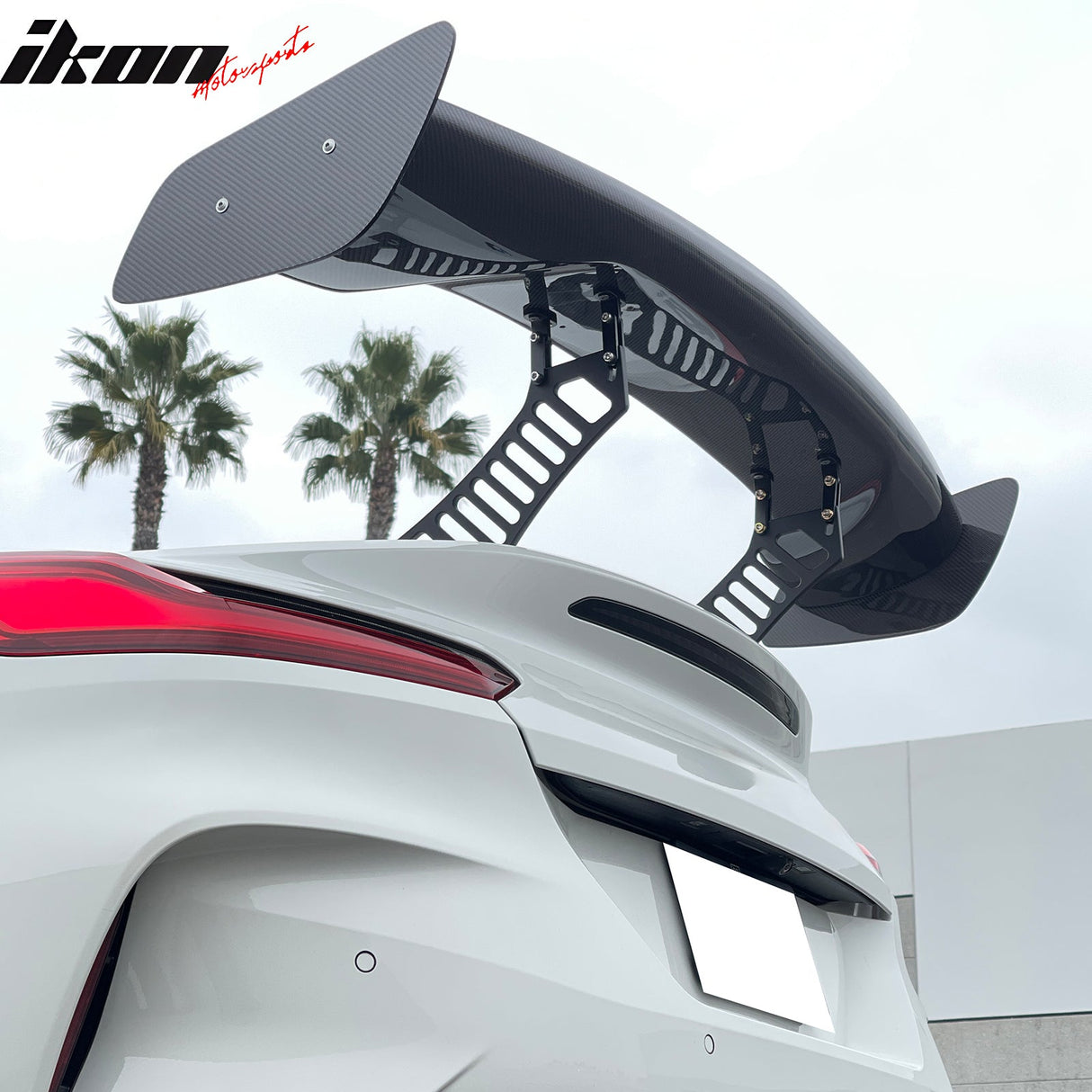 57'' 12" Height Drag Trunk Spoiler V2 Side Plates V3 Legs Carbon Fiber