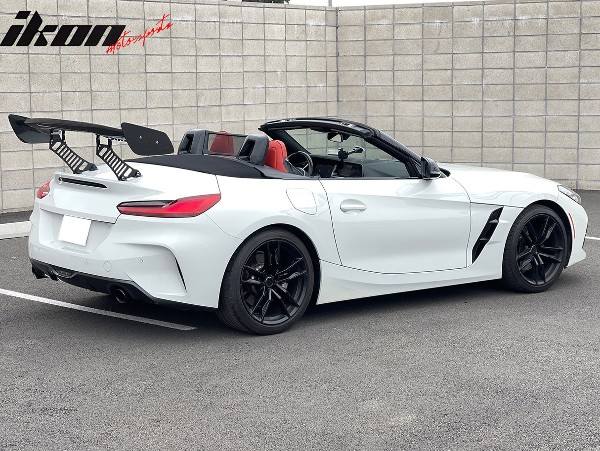 57'' 12" Height Drag Trunk Spoiler V2 Side Plates V3 Legs Carbon Fiber