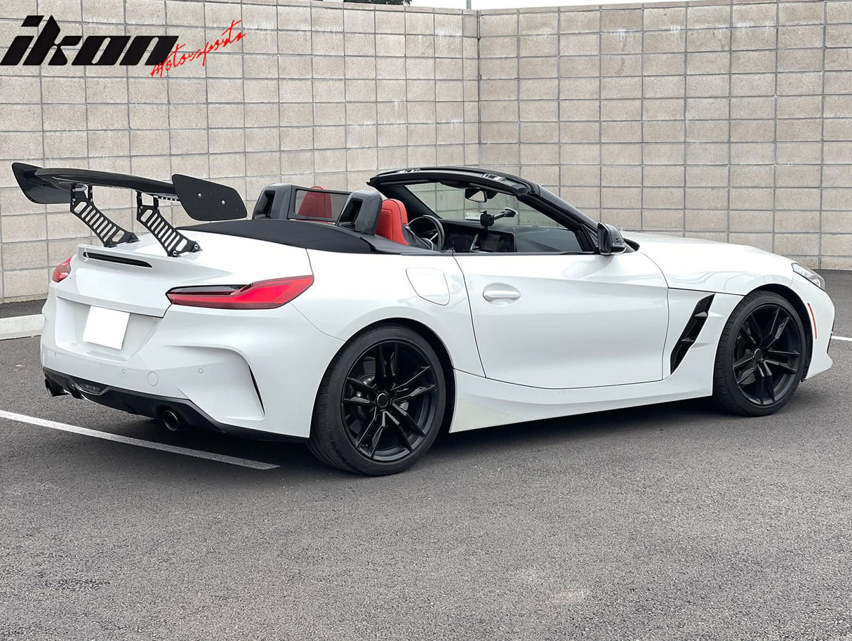 57'' 12" Height Drag Trunk Spoiler V2 Side Plates V3 Legs Carbon Fiber