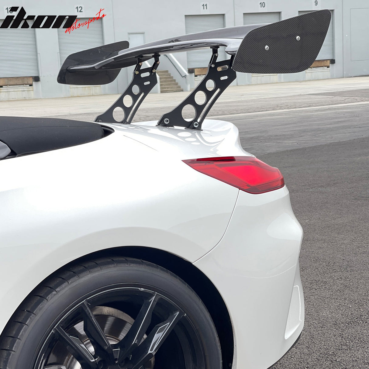 57'' 12" Height Drag Trunk Spoiler V2 Side Plates V5 Legs Carbon Fiber