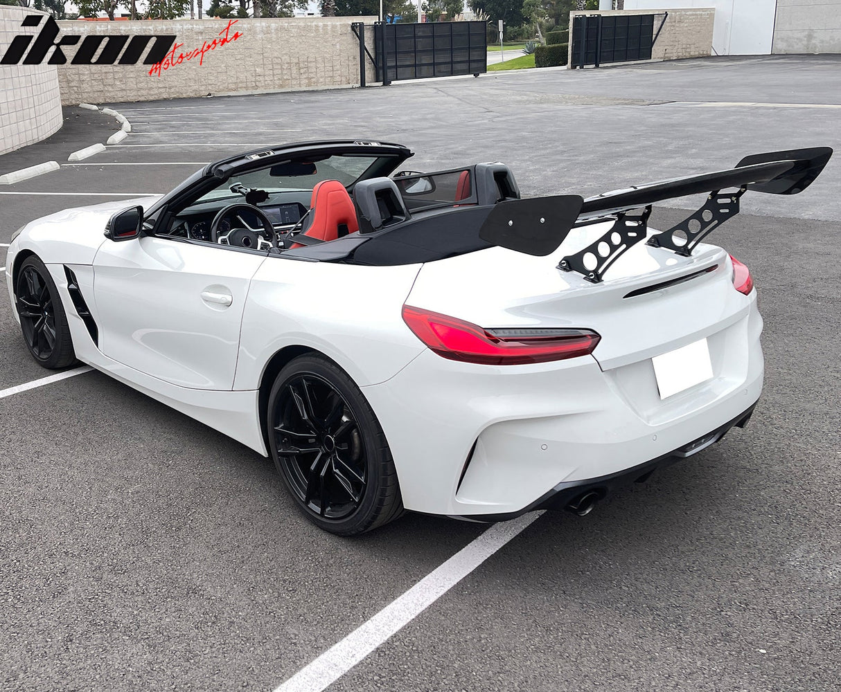 57'' 12" Height Drag Trunk Spoiler V2 Side Plates V5 Legs Carbon Fiber