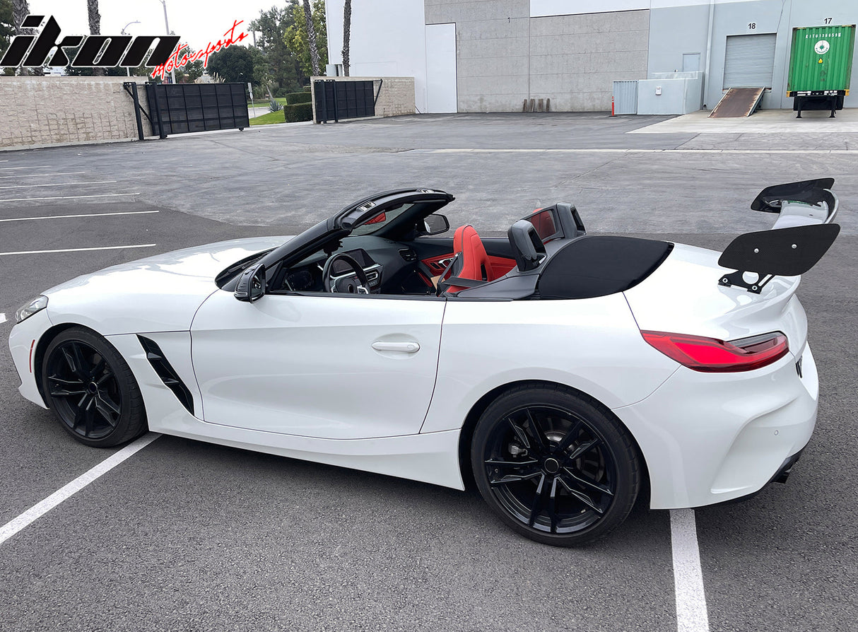 57'' 12" Height Drag Trunk Spoiler V2 Side Plates V5 Legs Carbon Fiber