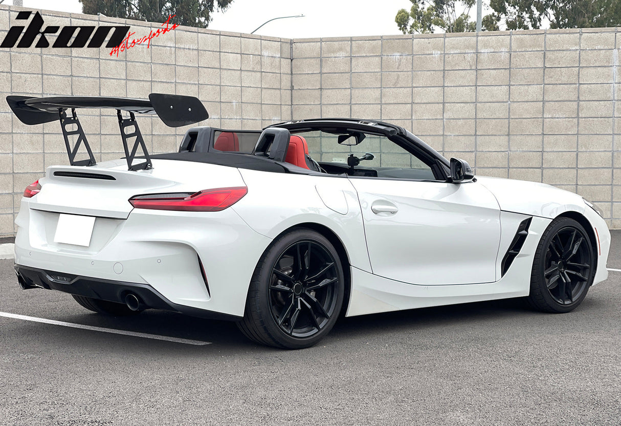 57'' 12" Height Drag Trunk Spoiler V2 Side Plates V6 Legs Carbon Fiber