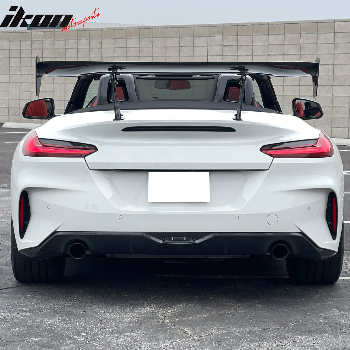 56"Inch GT Style Trunk Spoiler V3 Side Plates V3 Legs 3D Carbon Fiber