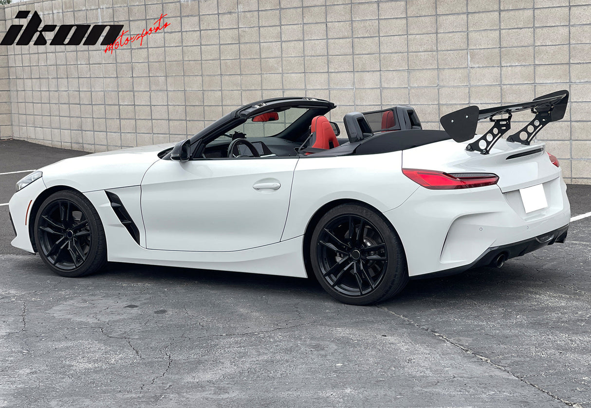 56"Inch GT Style Trunk Spoiler V3 Side Plates V5 Legs 3D Carbon Fiber