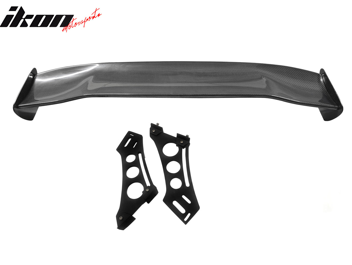 56"Inch GT Style Trunk Spoiler V3 Side Plates V5 Legs 3D Carbon Fiber