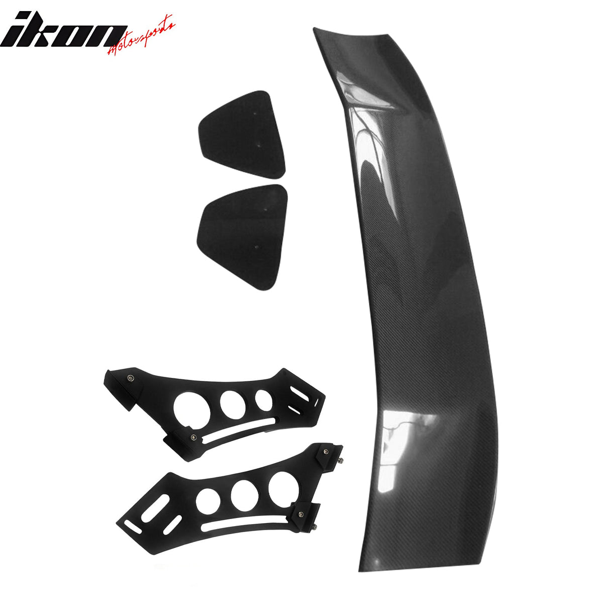 56"Inch GT Style Trunk Spoiler V3 Side Plates V5 Legs 3D Carbon Fiber