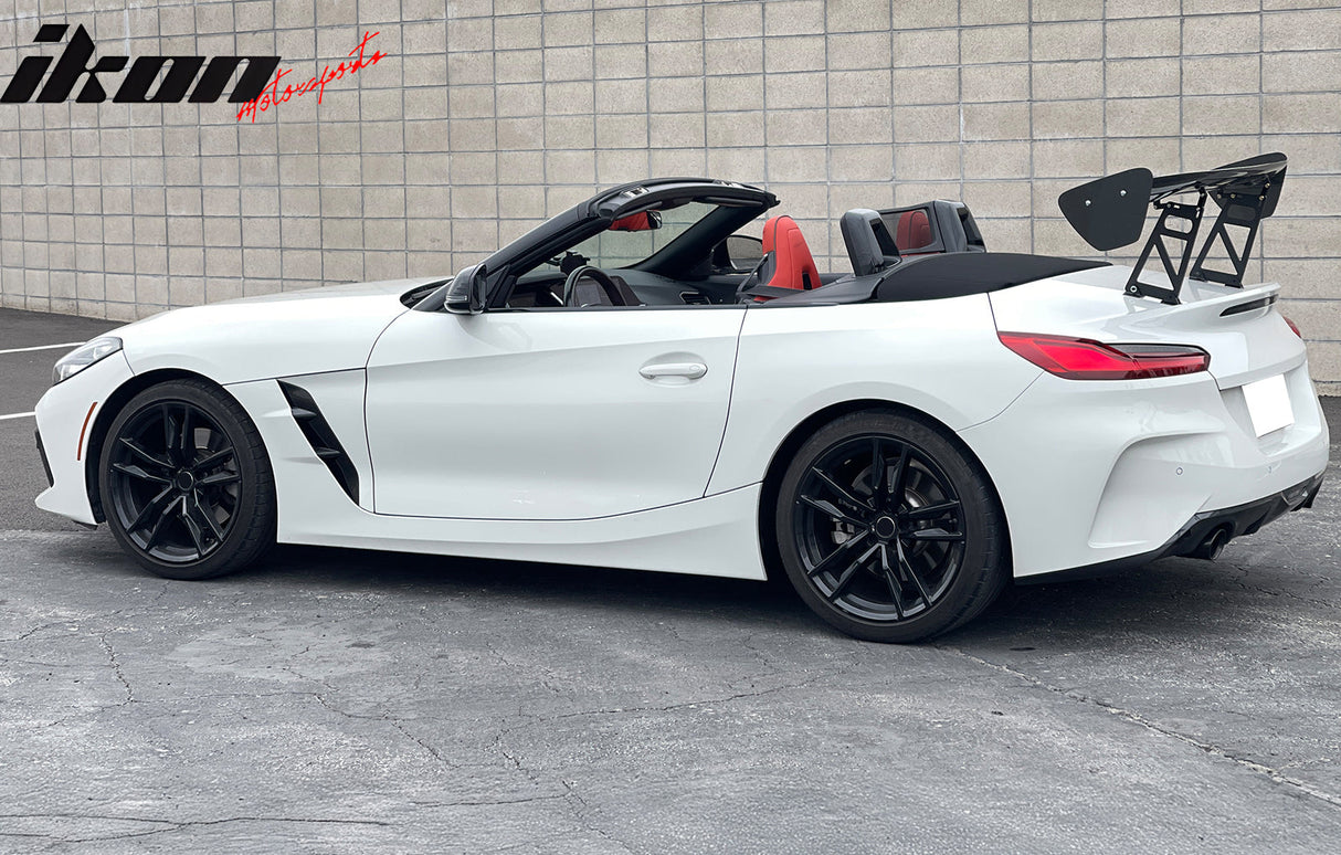 56"Inch GT Style Trunk Spoiler V3 Side Plates V6 Legs 3D Carbon Fiber