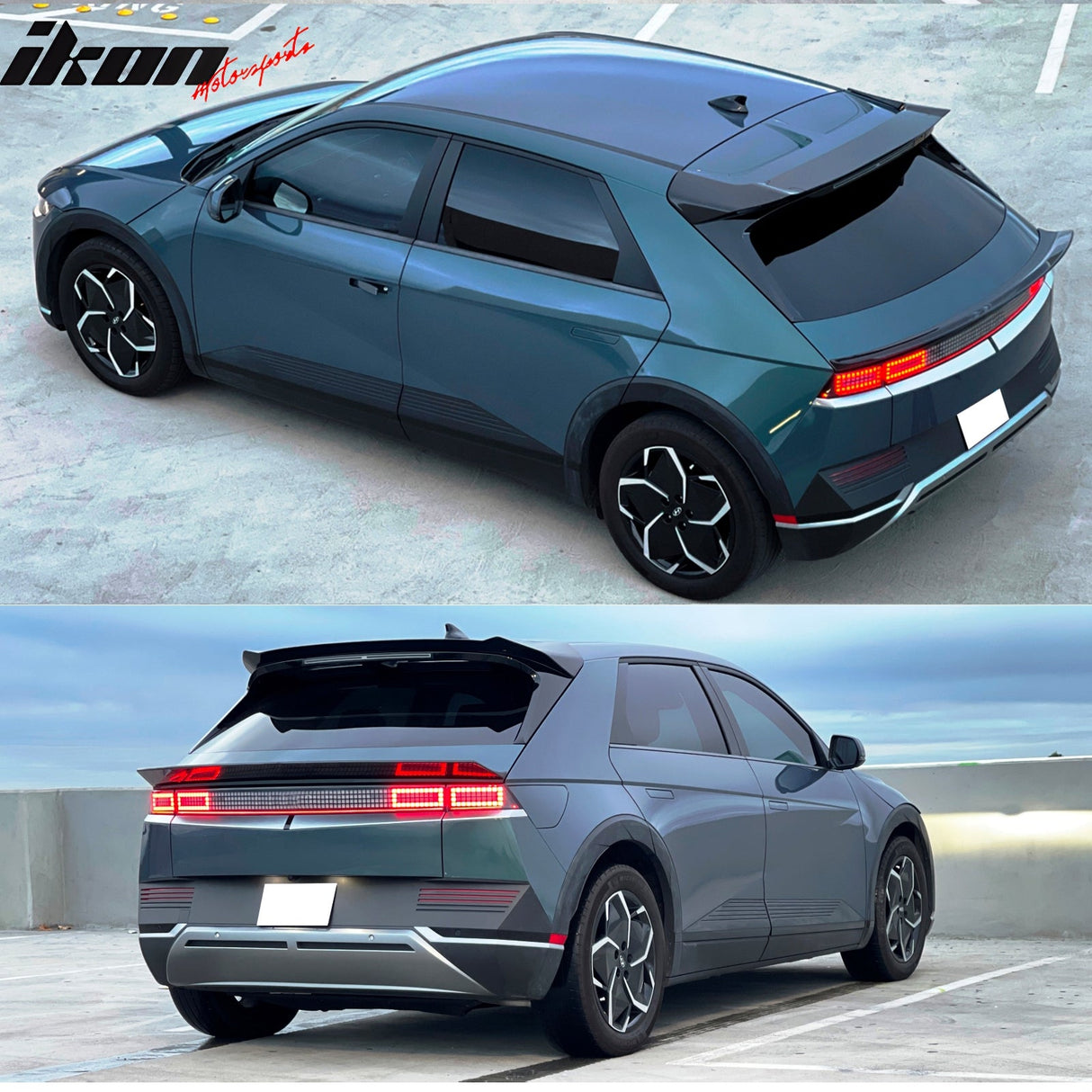 2022-2024 Hyundai Ioniq 5 Carbon Fiber Print Trunk + Roof Spoiler ABS